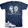 Retro 4 Midnight Navy Fake Love Shirt -Sneaker Threads Shop jordan 4 midnight navy sneaker shirt