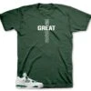 Retro 4 Oxidized Green Greatness Cross Shirt