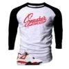 Retro 4 Red Cement St Logo Raglan Shirt -Sneaker Threads Shop jordan 4 red cement raglan shirt