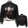 Retro 4 Red Cement God Got Me Satin Jacket 2 Retro 4 Red Cement God Got Me Satin Jacket -Sneaker Threads Shop jordan 4 red cement varsity jacket