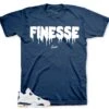 Retro 4 SB Navy Finesse Shirt -Sneaker Threads Shop jordan 4 sb navy shirts