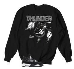 Retro 4 White Thunder Fly Kicks Sweater
