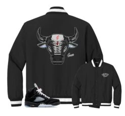 Retro 5 Black Metallic War Bully Insulated Jacket