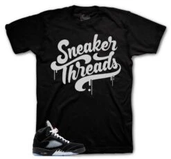 Retro 5 Black Metallic ST Drip Shirt