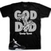 Retro 5 Black Metallic God Did Shirt -Sneaker Threads Shop jordan 5 black metallic sneaker tees