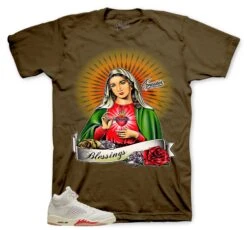 Retro 5 "El Grito" Virgen Maria Shirt -Sneaker Threads Shop jordan 5 el grito sneaker tees