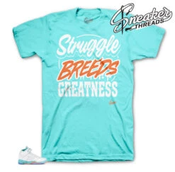 Retro 5 Light Aqua Struggle Breeds Shirt