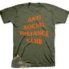 Retro 5 Olive Social Distance Shirt