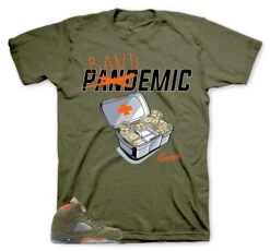 Retro 5 Olive Bandemic Shirt