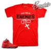 Retro 5 Red Suede Enemies Shirt -Sneaker Threads Shop jordan 5 red suede tees match retro 5 fire shirt