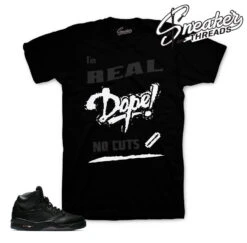 Retro 5 Triple Black No Cuts Shirt