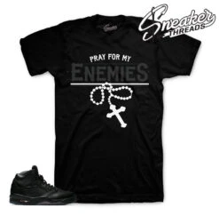 Retro 5 Triple Black Enemies Shirt