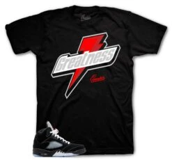 Retro 5 Black Metallic Greatness Shirt