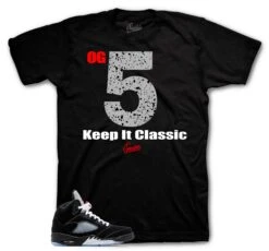 Retro 5 Black Metallic Keep It Classic Shirt