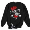 Retro 5 Black Metallic Money Over Love Sweater -Sneaker Threads Shop jordan 5s black metallic sweatshirt