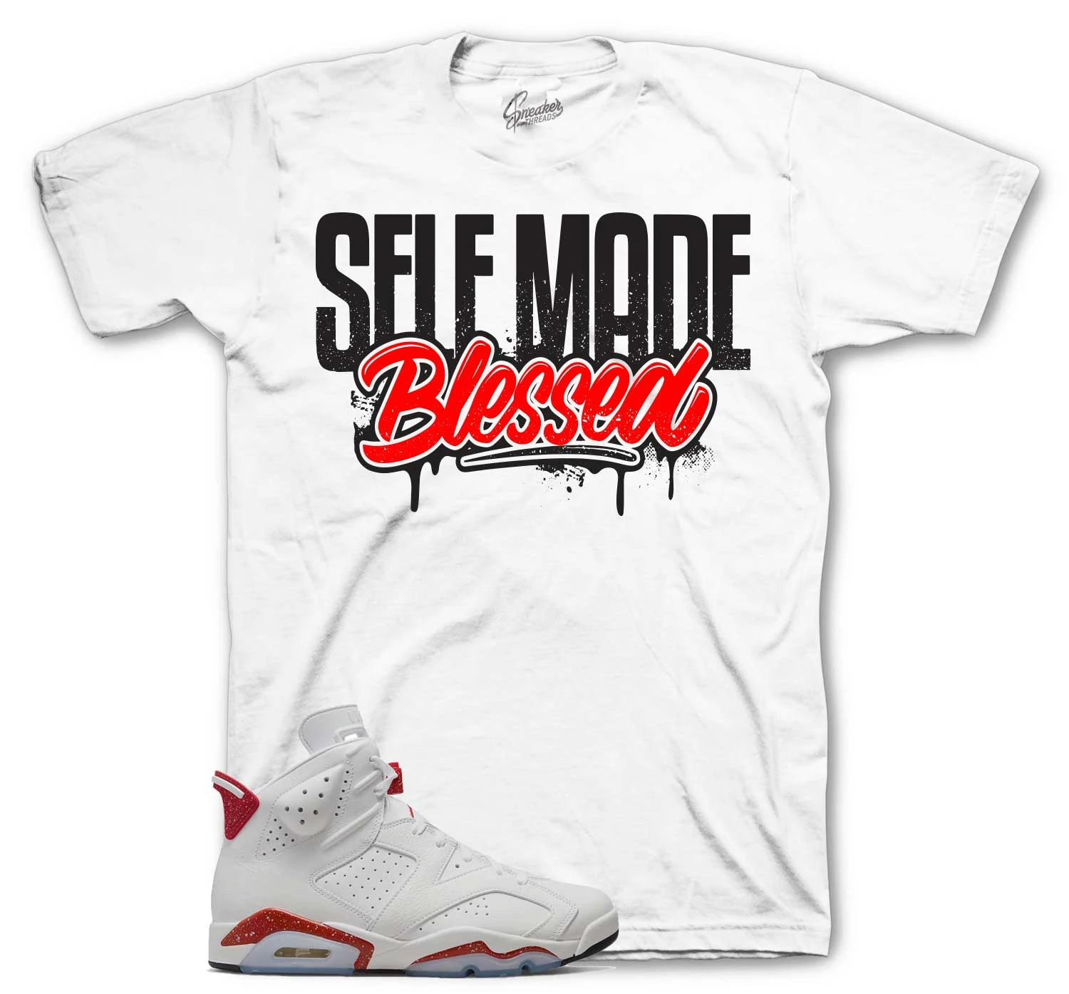 Retro 6 Red Cement Self Made Shirt 3 Retro 6 Red Cement Self Made Shirt
