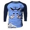Retro 6 University Blue Raging Face Raglan Shirt -Sneaker Threads Shop jordan 6 unc sneaker raglans 1