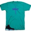 Retro 6 Aqua Greatness Cross Shirt -Sneaker Threads Shop jordan 6s aqua tees match