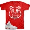 Retro 6 Red Cement St Bear Shirt