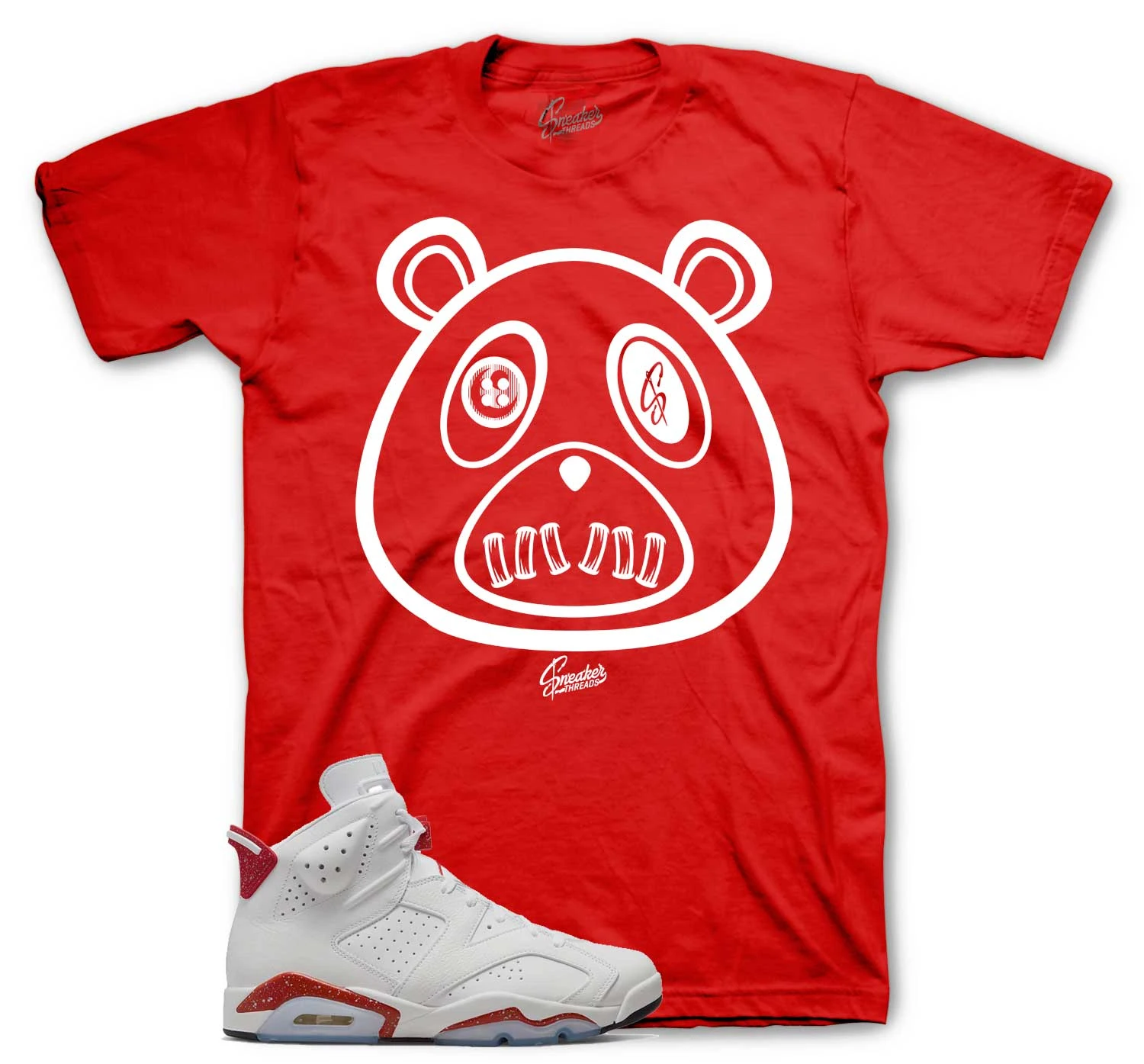 Retro 6 Red Cement St Bear Shirt 3 Retro 6 Red Cement St Bear Shirt