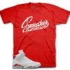 Retro 6 Red Cement ST Logo Shirt -Sneaker Threads Shop jordan 6s red oreo sneaker tee