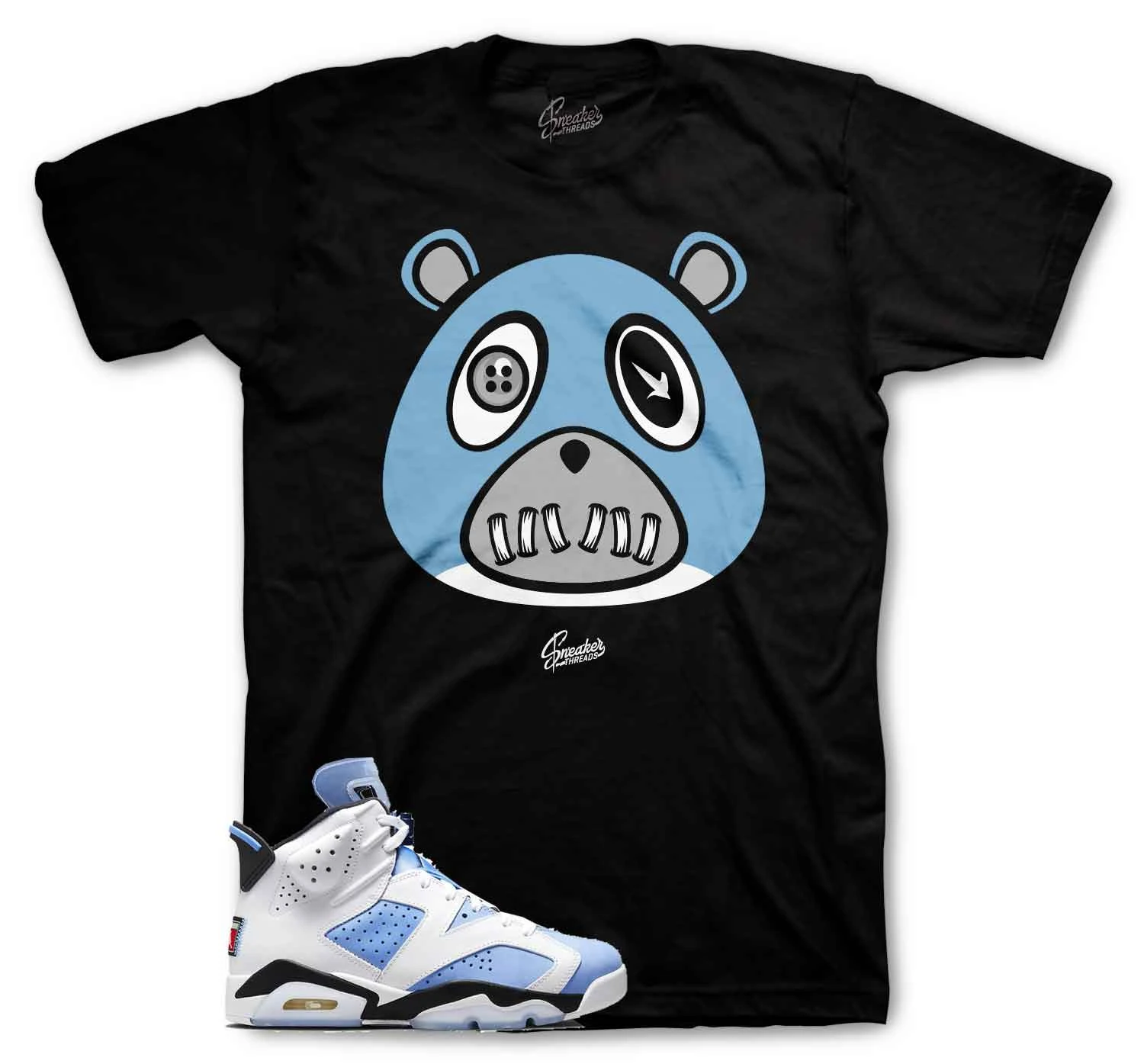 Retro 6 University Blue ST Bear Shirt 4 Retro 6 University Blue ST Bear Shirt - Image 2