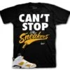 Retro 6 Yellow Ochre Can't Stop The Sneakers Shirt -Sneaker Threads Shop jordan 6s yellow ochre sneaker shirts