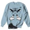 Retro 7 Chambray Raging Face Sweater -Sneaker Threads Shop jordan 7 chambray crewneck