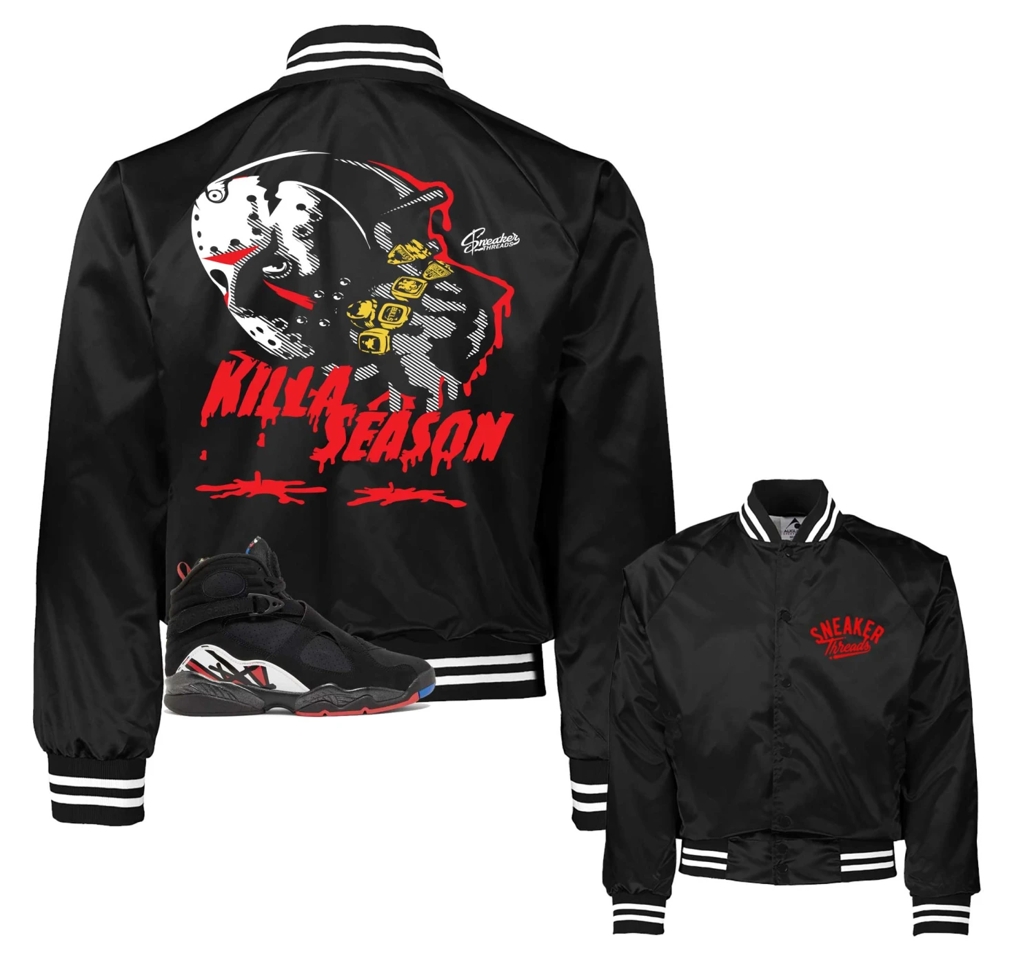 Retro 8 Playoffs Killa Season Satin Jacket 3 Retro 8 Playoffs Killa Season Satin Jacket