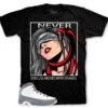 Retro 9 Fire Red Never Discuss Shirt -Sneaker Threads Shop jordan 9s fire red sneaker tee