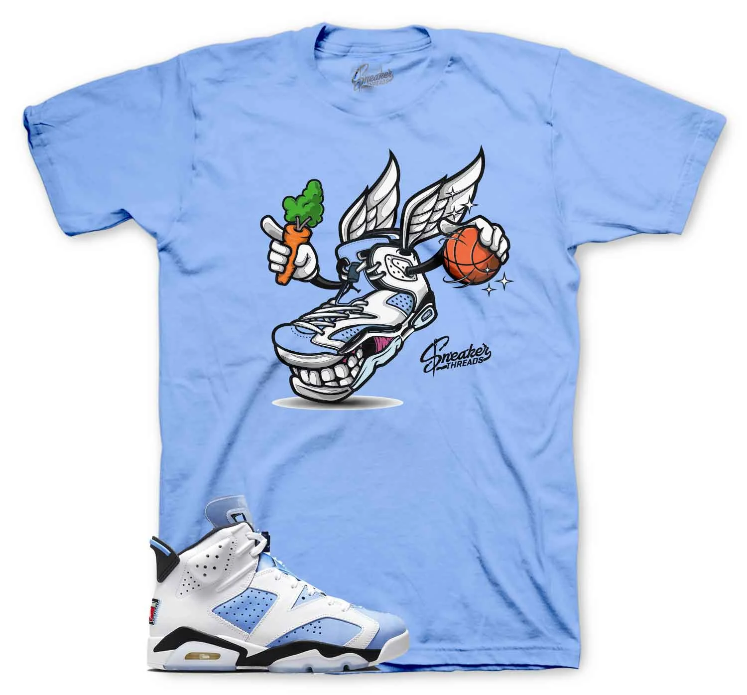 Retro 6 University Blue Fly Kicks Shirt 5 Retro 6 University Blue Fly Kicks Shirt - Image 3
