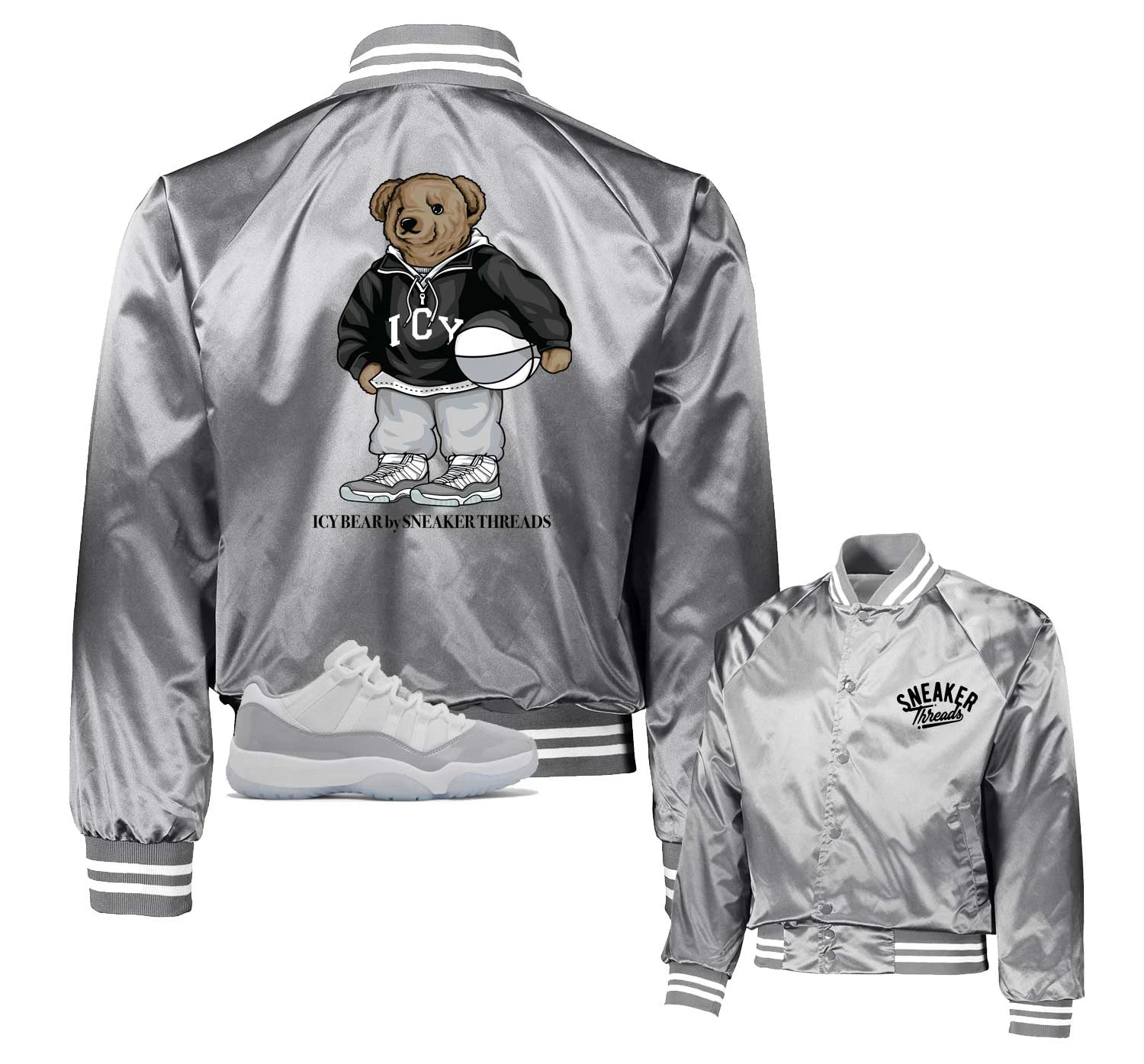 Retro 11 Cement Grey Icy Bear Jacket 3 Retro 11 Cement Grey Icy Bear Jacket