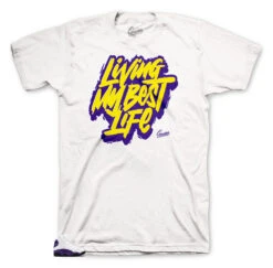 Retro 13 Court Purple Living Life Shirt