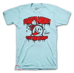 Retro 5 Ice Blue Scared Money Shirt