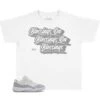 Kids - Cement Grey 11 Blessings Shirt -Sneaker Threads Shop kids jordan 11s cement grey shirt
