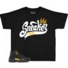 Kids - Black Taxi 12 ST Crown Shirt -Sneaker Threads Shop kids jordan 12 black taxi tees