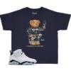 Kids - Midnight Navy 6 Cheers Bear Shirt 2 Kids - Midnight Navy 6 Cheers Bear Shirt -Sneaker Threads Shop kids jordan 6 midnight navy sneaker shirts