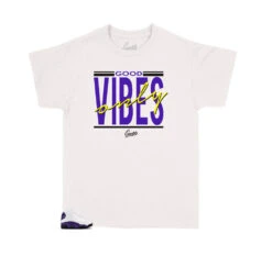 Kids -Retro 13 Court Purple Good Vibes Kids Shirt