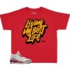 Kids - Retro 3 Cardinal Red Living Life Shirt -Sneaker Threads Shop kids sneaker tees living my best life