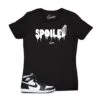 Womens - Black White 1 Spoiled Shirt -Sneaker Threads Shop ladies jordan 1 black white sneaker tees