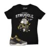 Womens - Cement Gold 3 Trust Struggle Shirt -Sneaker Threads Shop ladies jordan 3 black cement gold sneaker tee