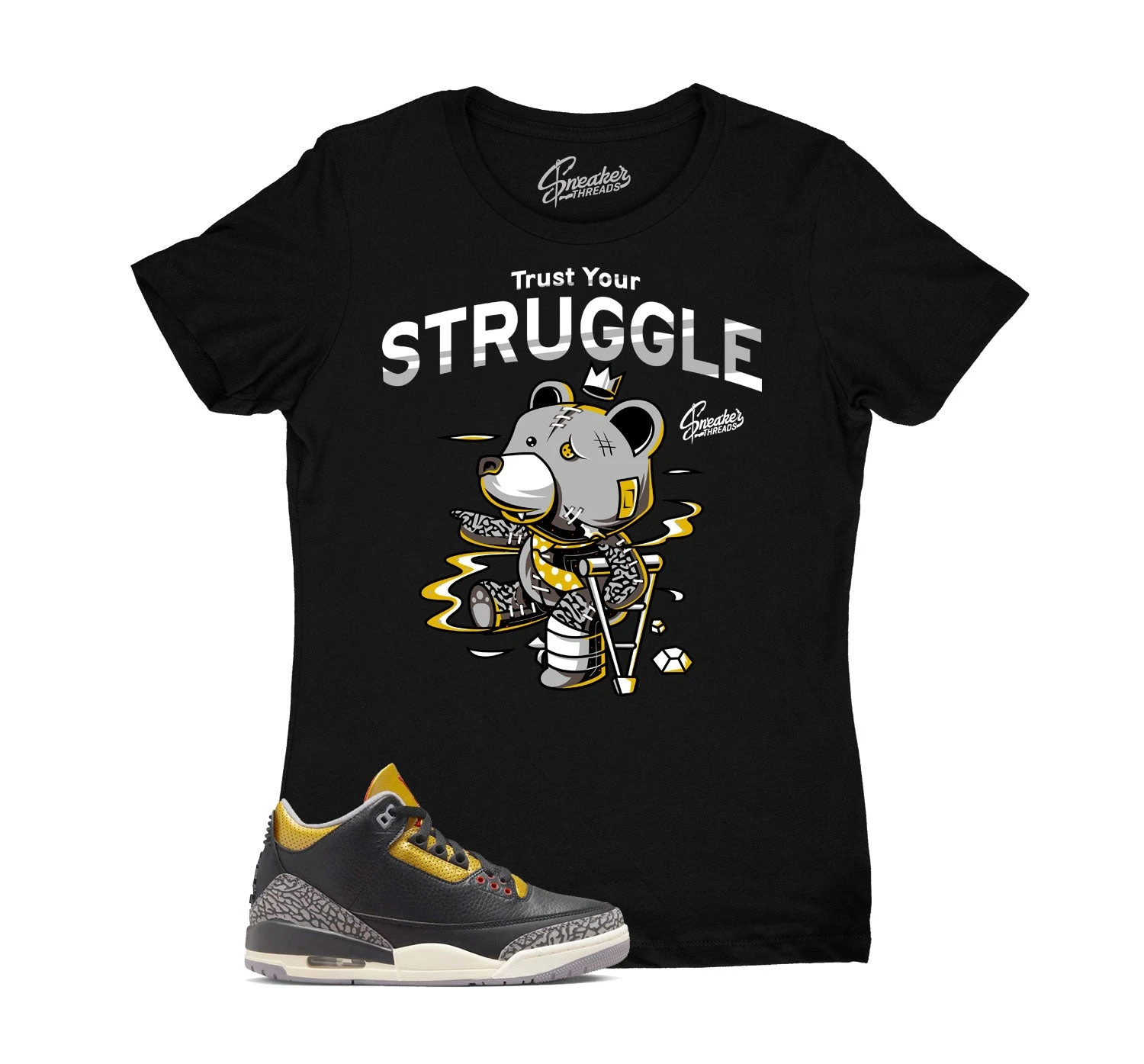 Womens - Cement Gold 3 Trust Struggle Shirt 3 Womens - Cement Gold 3 Trust Struggle Shirt