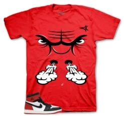 Retro 1 Black Toe Raging Face Shirt