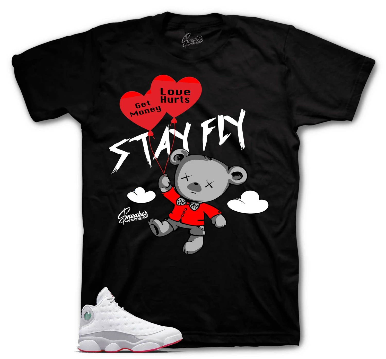 Retro 13 Wolf Grey Money Over Love Shirt 3 Retro 13 Wolf Grey Money Over Love Shirt