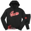 Retro 1 Bred Sneaker Threads Hoodie Jogger Set