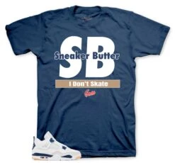 Retro 4 SB Navy I Don't Skate Shirt