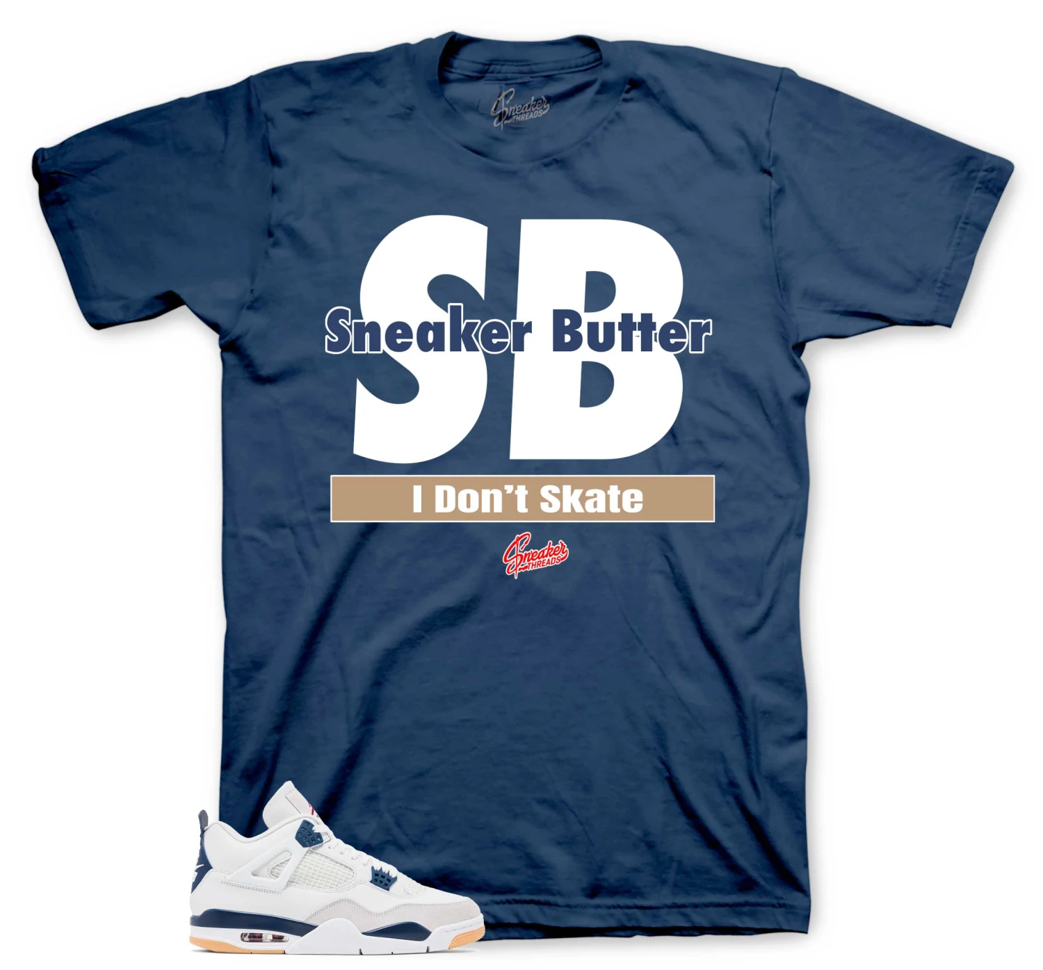 Retro 4 SB Navy I Don't Skate Shirt 3 Retro 4 SB Navy I Don't Skate Shirt