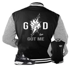 Retro 4 White Thunder God Got Me Jacket