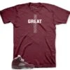Retro 5 Burgundy Greatness Cross Shirt -Sneaker Threads Shop retro 5 BURGUNDY tees match