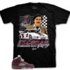 Retro 5 Burgundy Championship Racing Shirt -Sneaker Threads Shop retro 5s BURGUNDY shirts